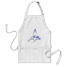 Catamaran in Swish Drawing Style Apron