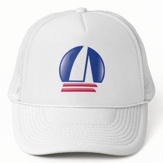 Catamaran Sailing_Pontoon Racing_Blue Moon templat hat