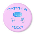 Catch A Flick Frisbee Fridge Magnets