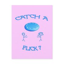 Catch A Flick Frisbee Postcard