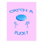 Catch A Flick Frisbee Postcard