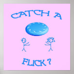 Catch A Flick Frisbee Print