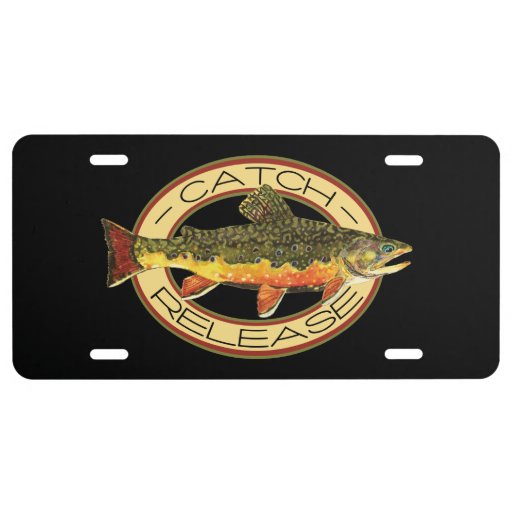 Catch and Release Fishing License Plate Zazzle