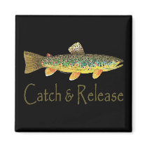 Catch and Release Fishing Fridge Magnet