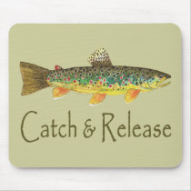 Catch and Release Fishing Mouse Pad