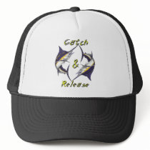 Catch and Release Marlins hats by FishTsdotcom Catch and Release Marlins hats