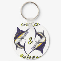 Catch and Release Marlins keychains by FishTsdotcom Catch and Release Marlins keychains