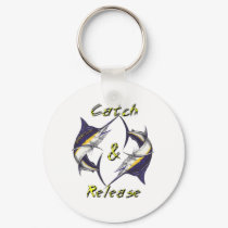 Catch and Release Marlins keychains by FishTsdotcom Catch and Release Marlins keychains