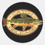 Catch & Release Fishing Round Sticker
