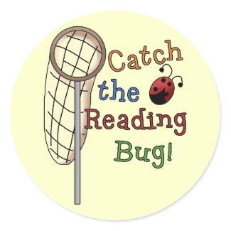 Catch the Reading Bug Tshirts and Gifts sticker