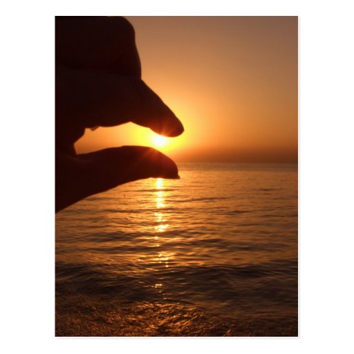 Catch the sun - Orange ocean sunrise Post Card