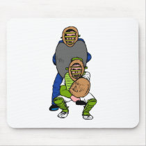 Catcher and Umpire Mouse Pads