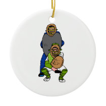 Catcher and Umpire Christmas Ornaments