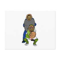 Catcher and Umpire Postcard