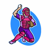 catcher purple pink cut outs