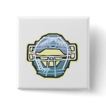Catchers Mask Pinback Button
