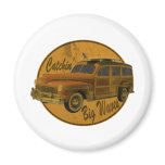 catchin' big waves in the woodie magnets