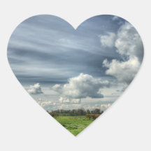 Catching Clouds (color HDR) Heart Sticker