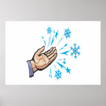 Catching Snow Flakes Poster