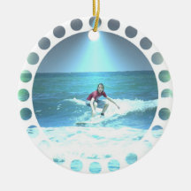 Catching the Surf Ornament