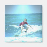 Catching the Surf Square Magnet