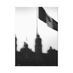 Catedral en el Zocalo del DF con la Bandera 10 Canvas Print