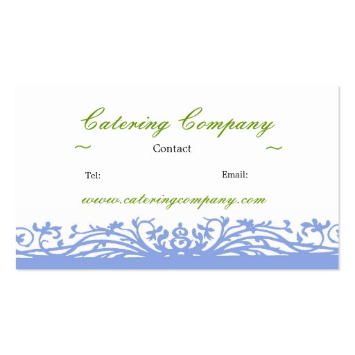 Cater or Party Company Business Card (front side)