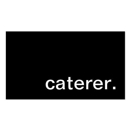 Caterer Business Card (front side)