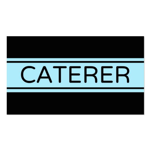 Caterer Stripe Business Card (front side)