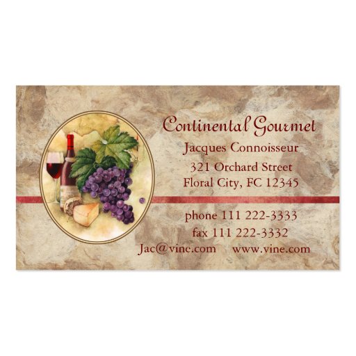 Catering Business Business Card (front side)