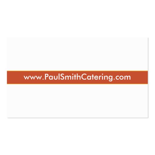Catering Business Card (back side)