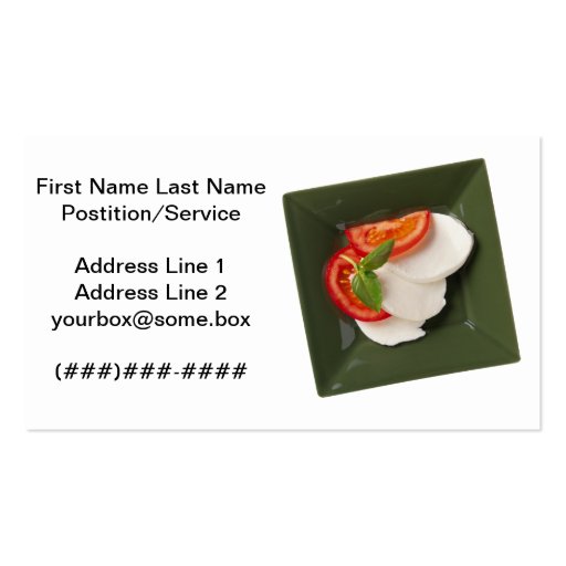 Catering Business Card (front side)