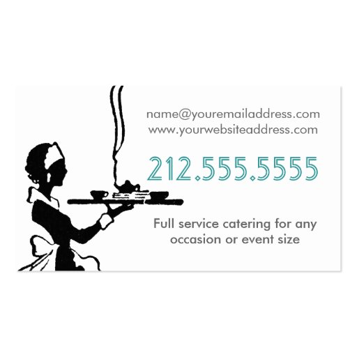 Catering Business Card (back side)
