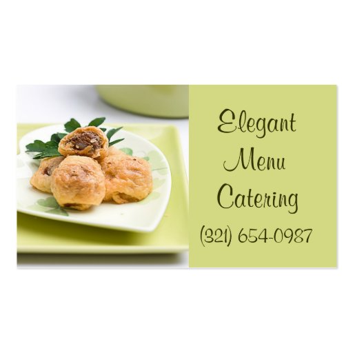 Catering, Elegant, Bussiness card, parties Business Card