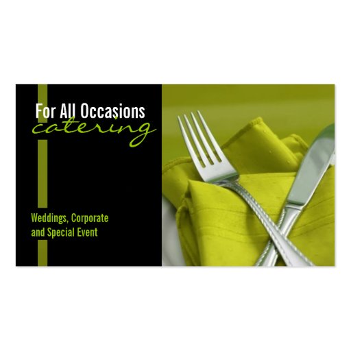 Catering, Food, Business Card