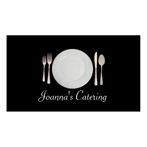 Catering, Food, Restaurant, Chef, Planner Business Card Templates (front side)
