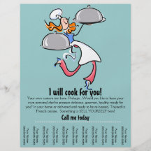 Catering or Personal chef promo flyer