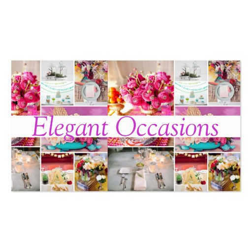 Catering Party Service Decorations Occasions Business Card Template