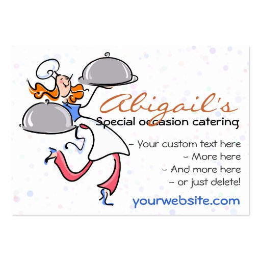 Catering Personal Gourmet Chef Template Large Business Cards Pack Of 100 Zazzle Catering Business Cards Templates Free