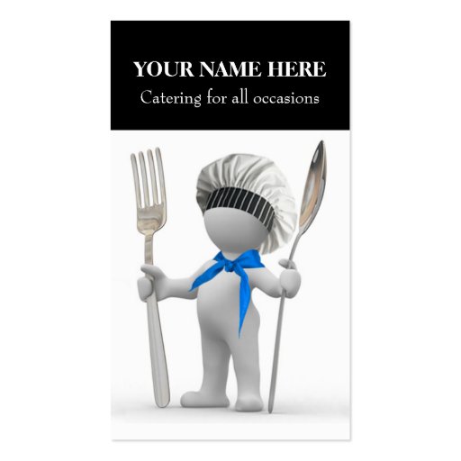 Catering: Restaurant Cook Cafe Bistro "Cool Chef" Business Card (front side)