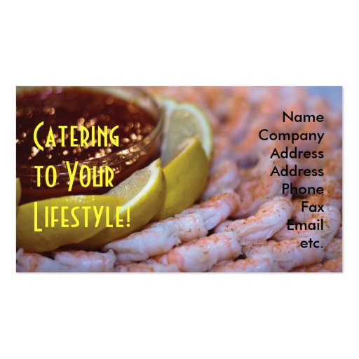 Catering Service Business Card (front side)