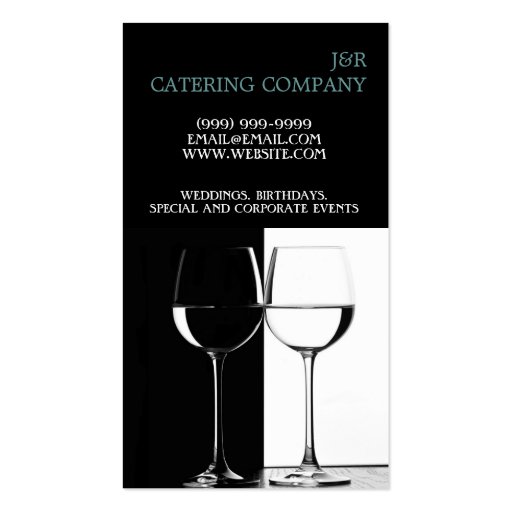 Catering Service Caterer Food Party Planner Business Card (back side)