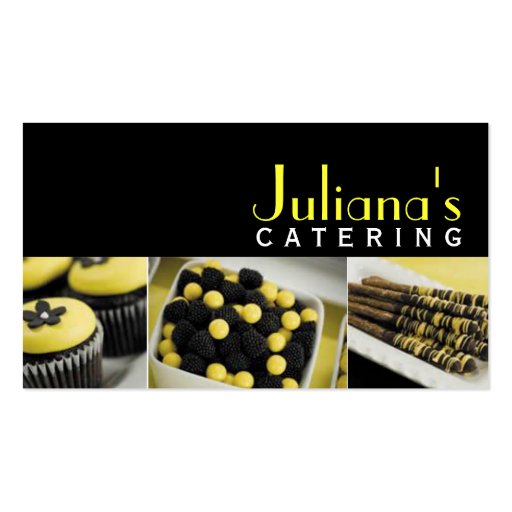 Catering Service, Food, Bakery Business Card (front side)