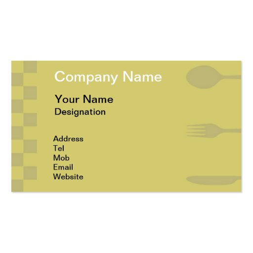 Catering Services Business Card Zazzle