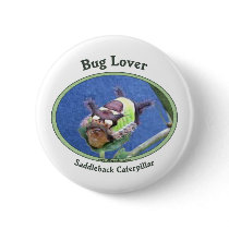 Caterpillar Bug Lover Pinback Button