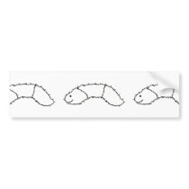 Caterpillar - cute fun woolly bear drawing art bumper stickers