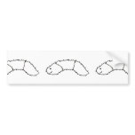 Caterpillar - cute fun woolly bear drawing art bumper stickers