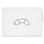 Caterpillar - cute fun woolly bear drawing art card