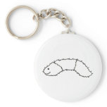 Caterpillar - cute fun woolly bear drawing art keychains