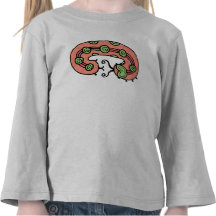 Caterpillar Dreaming (coral) T-shirts